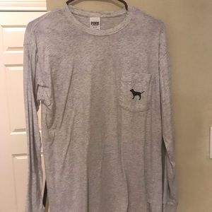 Grey VS Pink Long Sleeve Tee